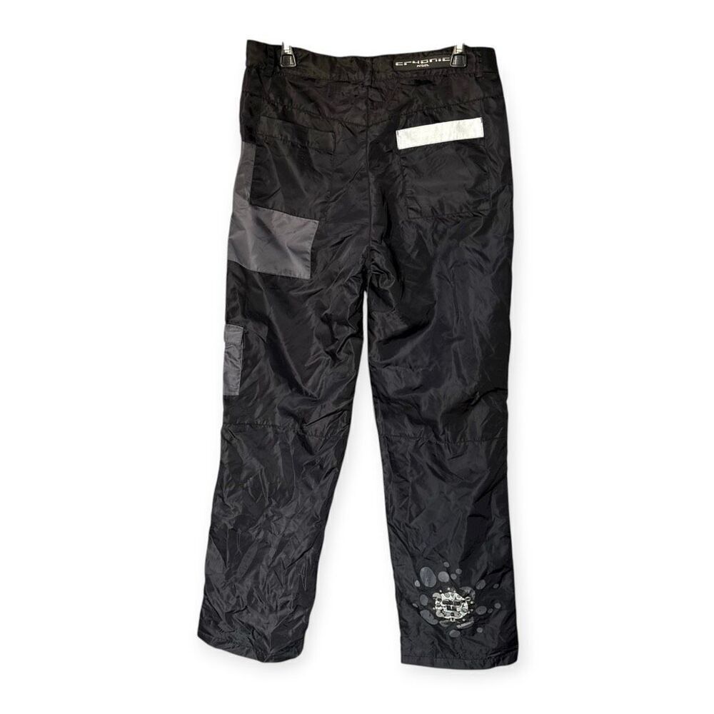 Cryonic Angel Nylon Windbreaker Cargo Pants Size L Rave Y2K Vintage Cyber Goth - Picture 2 of 9